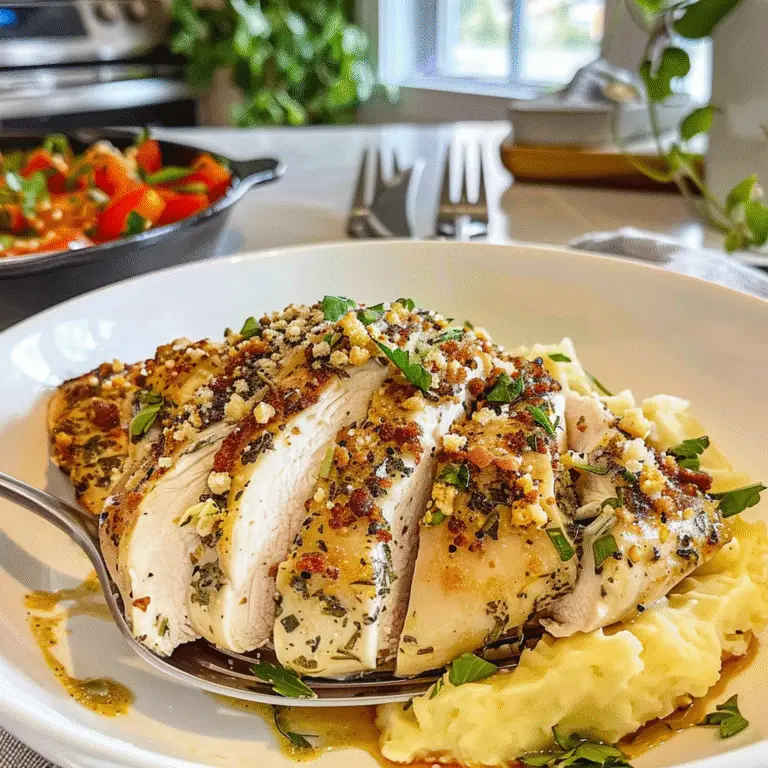 Parmesan Herb Chicken on a Plate
