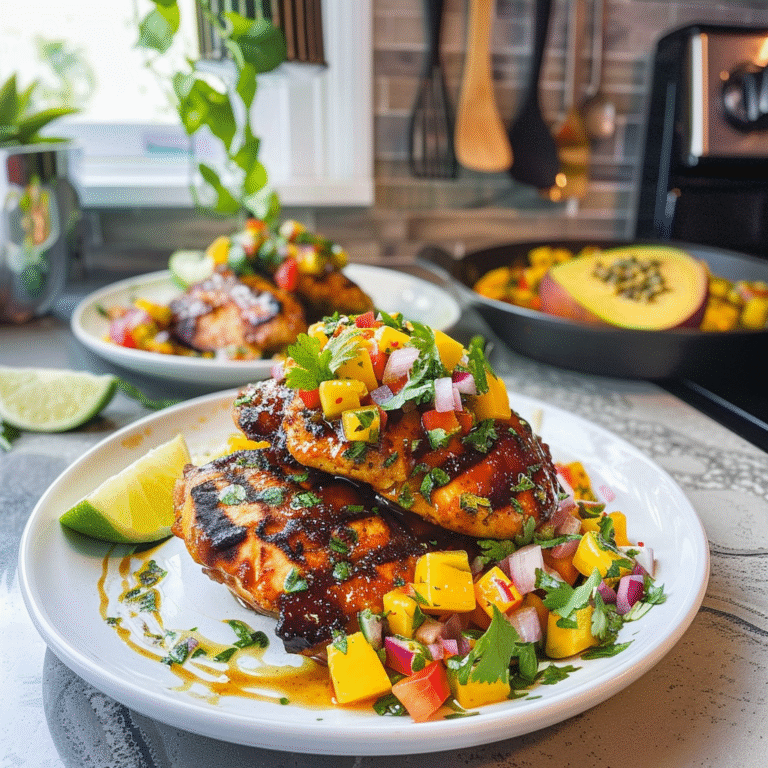 Memorial Day Mango Salsa Chicken