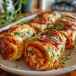 Pepperoni Pizza Rolls Fresh Out of the Oven