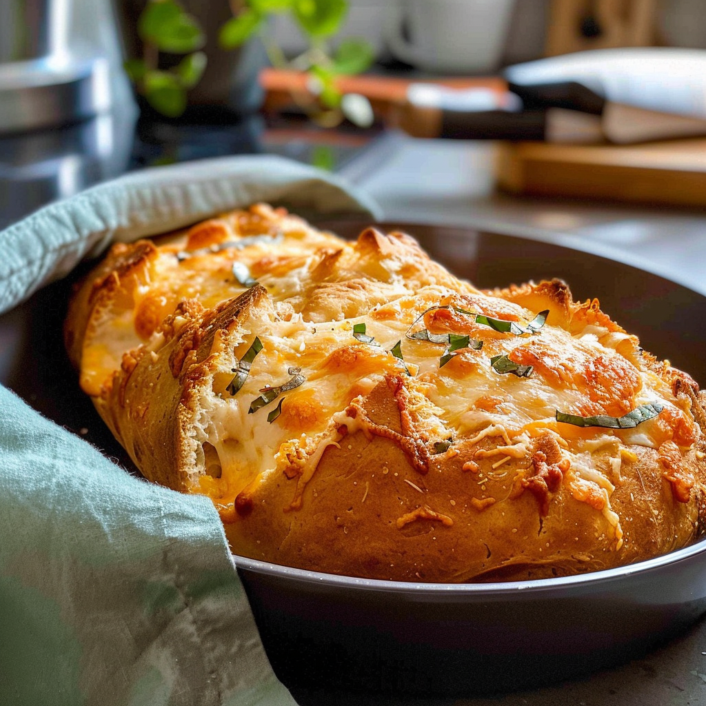 Homemade Cheese Bread Freshly Baked