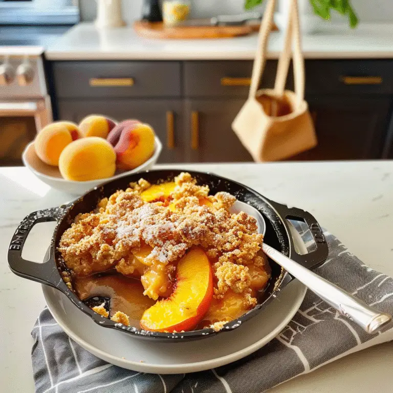 Fresh Peach Crumble Dessert