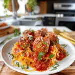 Spaghetti Squash & Turkey Meatballs