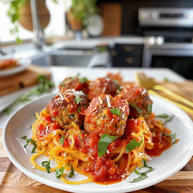 Spaghetti Squash & Turkey Meatballs