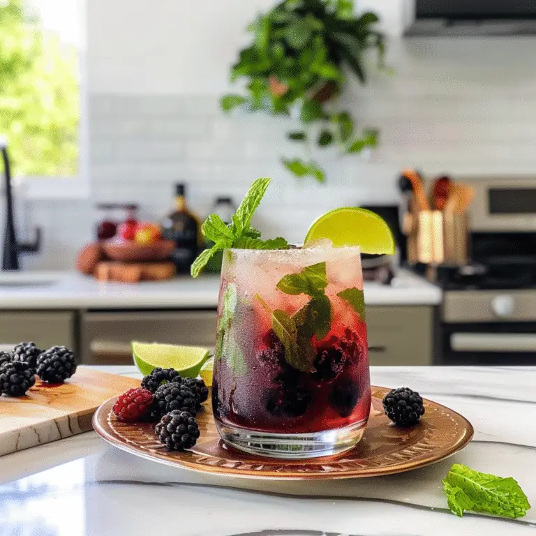 Blackberry Mojito Mocktails for Memorial Day