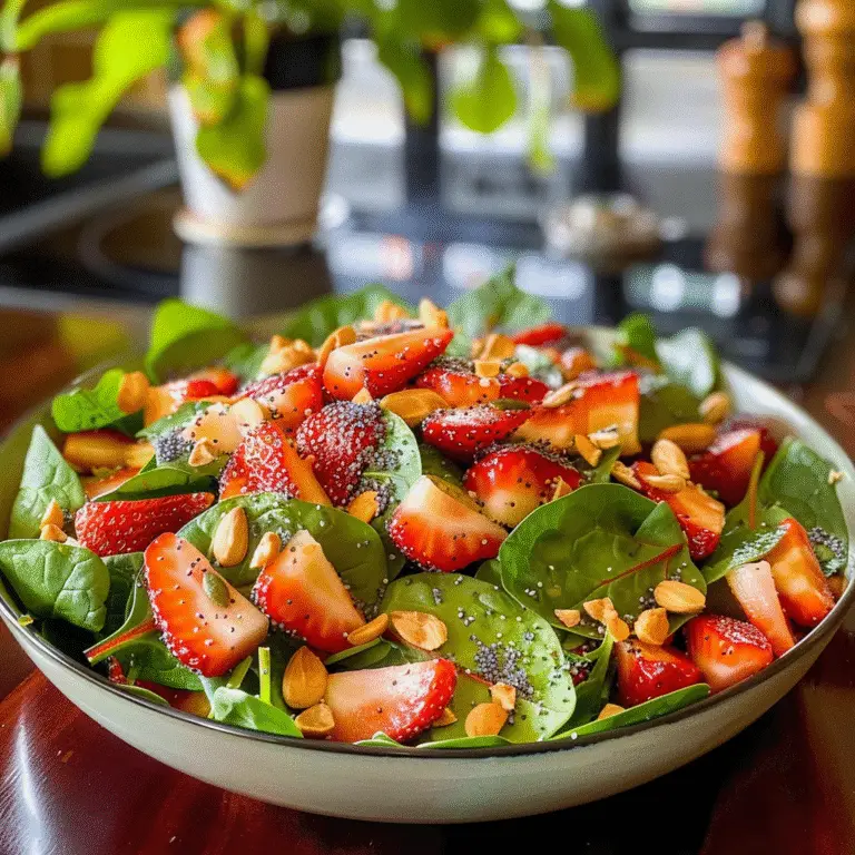 Strawberry Spinach Salad with Poppy Seed Dressing