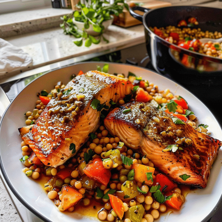 Mediterranean Salmon on a Plate