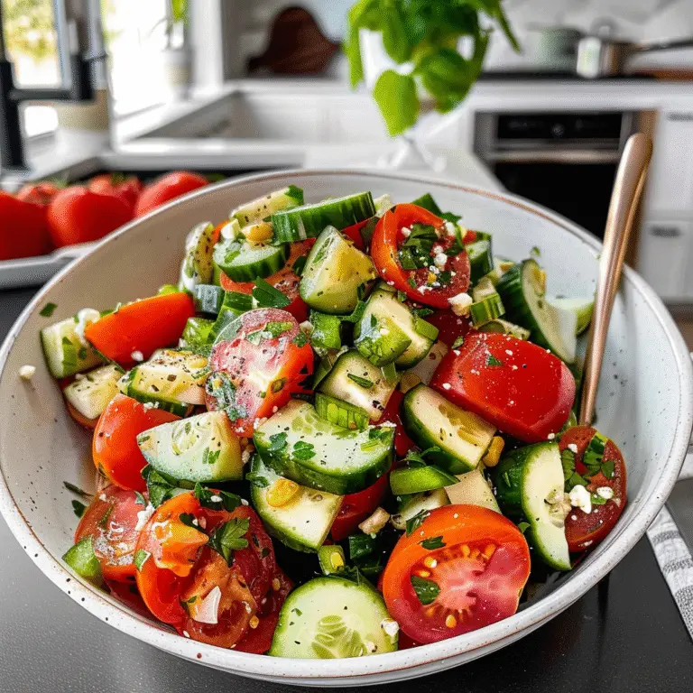 Cucumber Tomato Salad for Memorial Day