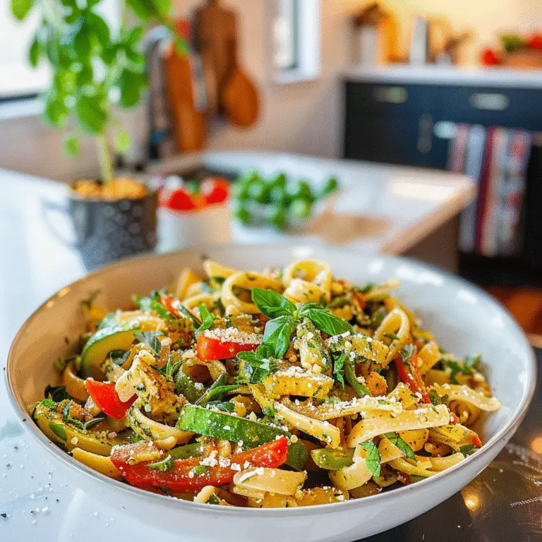 Lemon Herb Pasta Primavera Dish