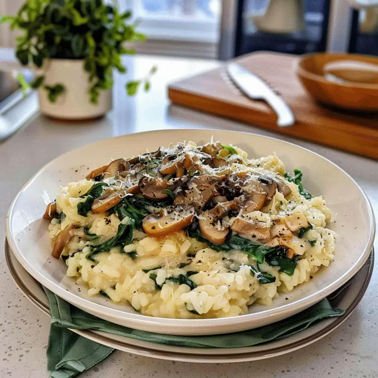 Creamy Mushroom and Spinach Risotto