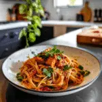 Thai Red Curry Noodles Dish