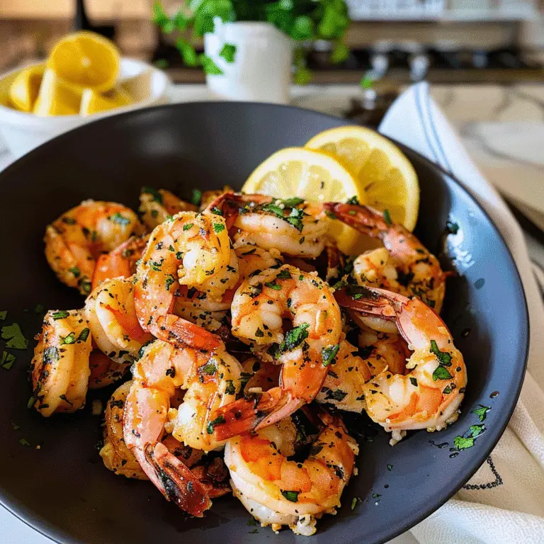 Lemon Garlic Shrimp Dish