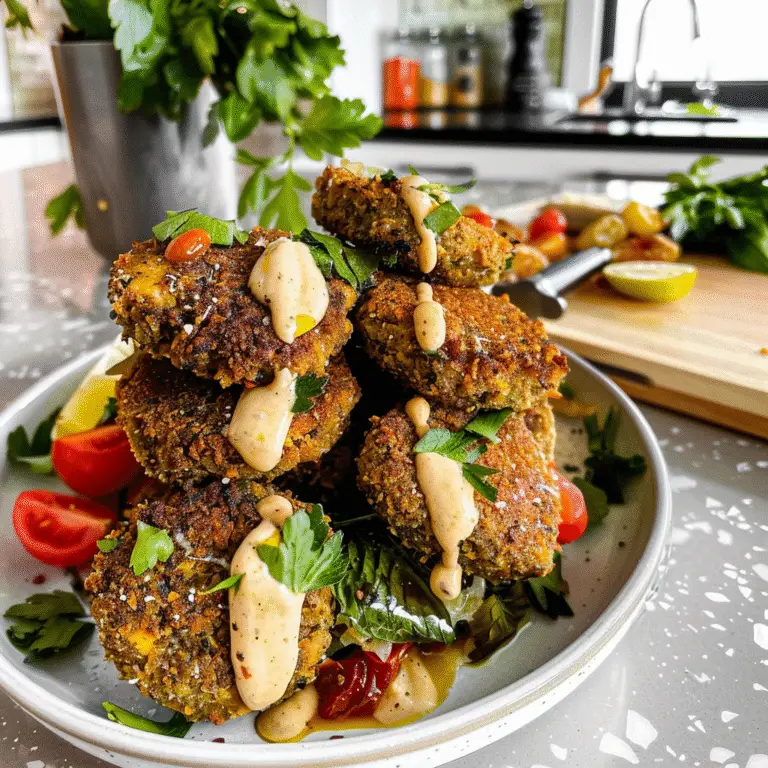 Baked Falafel on a Plate