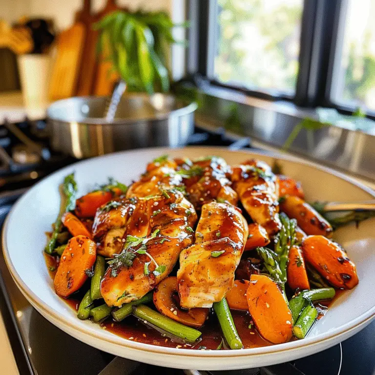 Balsamic Chicken with Colorful Veggies