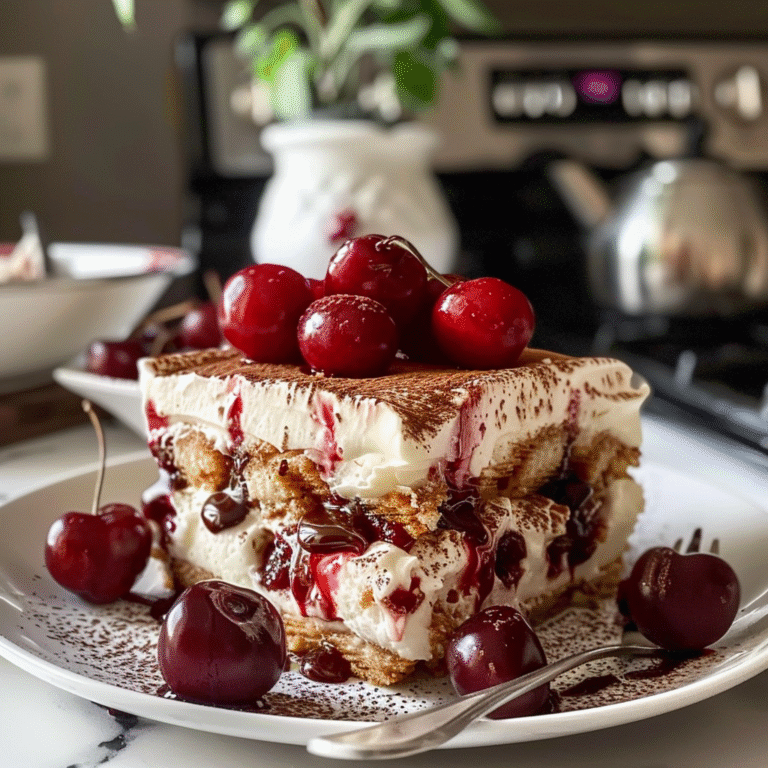 Cherry Amaretto Tiramisu Dessert