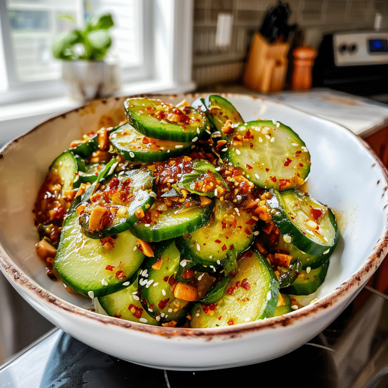 Cucumbers in Spicy Peanut Sauce