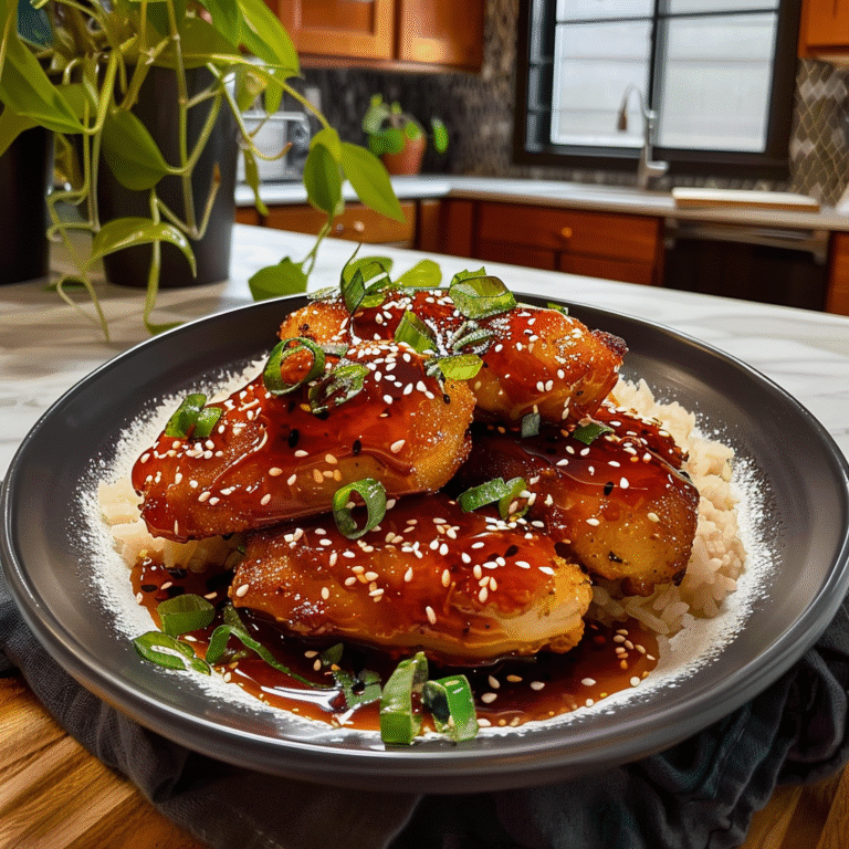 Sriracha Glazed Chicken Dish