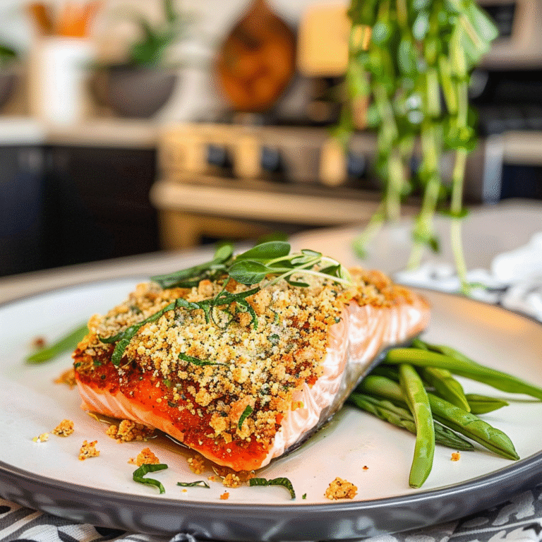 Herb Crusted Salmon Dish