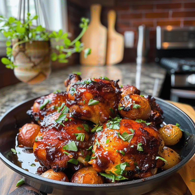 Barbecue Chicken and Potatoes Dish