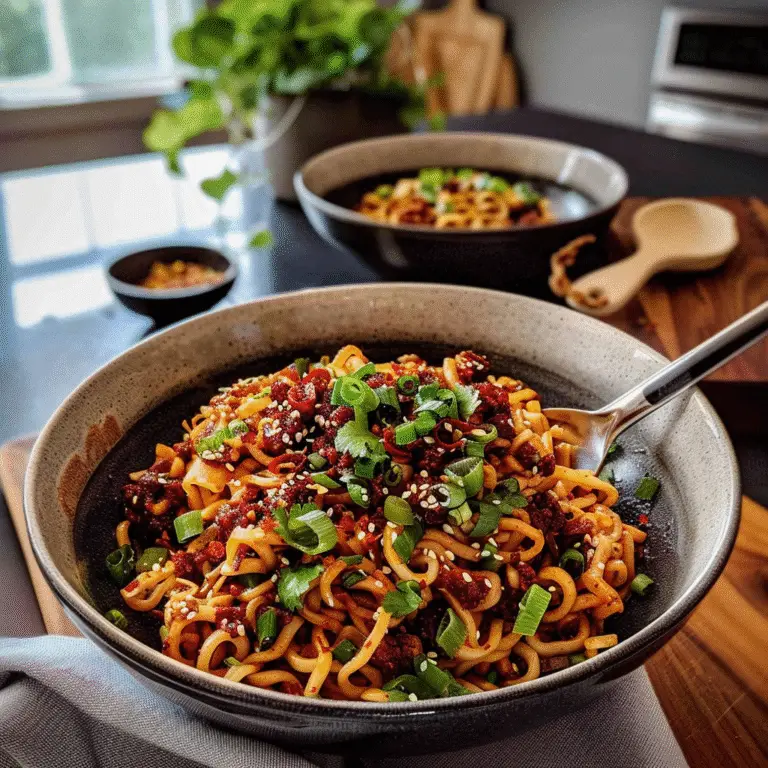 Chili Crisp Noodles Dish