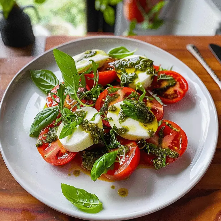 Tomato Mozzarella Pesto Salad