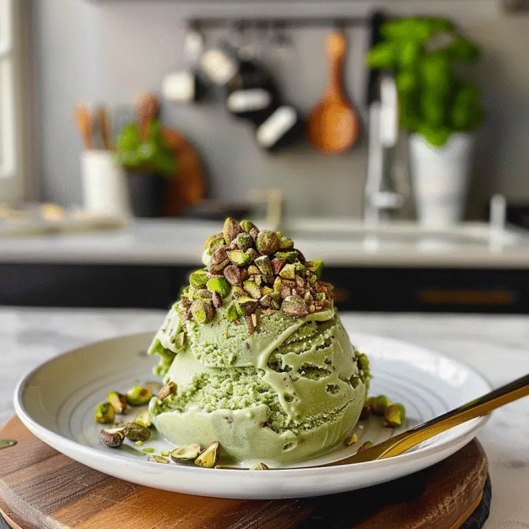 Homemade Pistachio Ice Cream