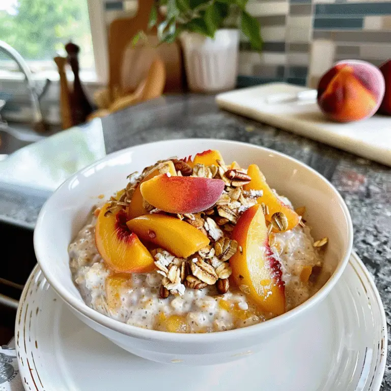 Peach Vanilla Overnight Oats