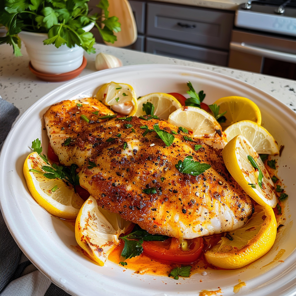 Lemon Pepper Tilapia Dish