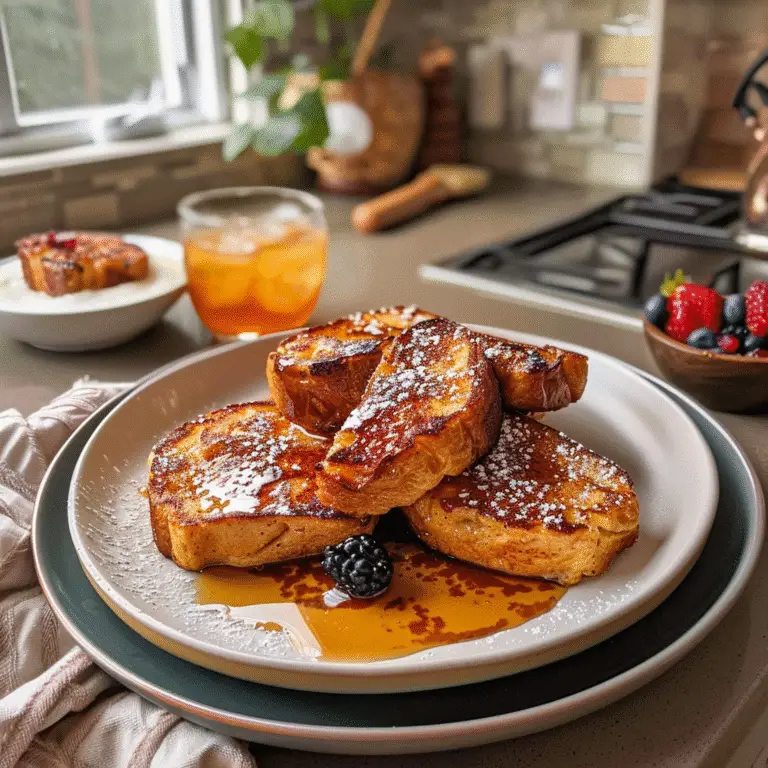 High-Protein French Toast on Plate