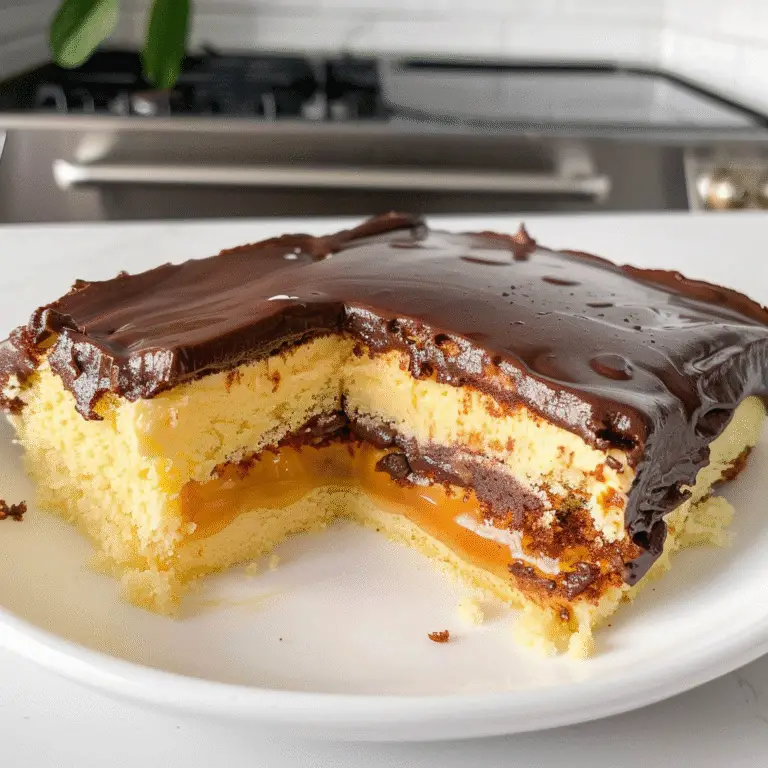 Boston Cream Pie Poke Cake