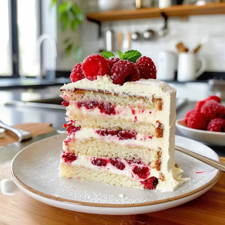 White Chocolate Raspberry Cake