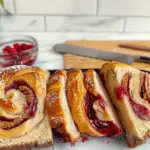 Raspberry Swirl Brioche Loaf
