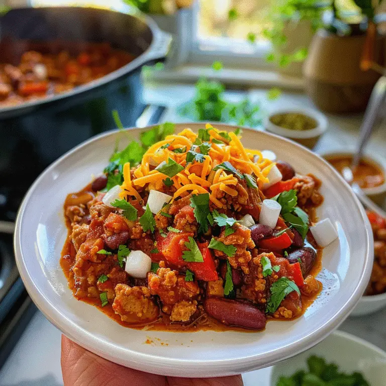 Turkey Chili in a Bowl