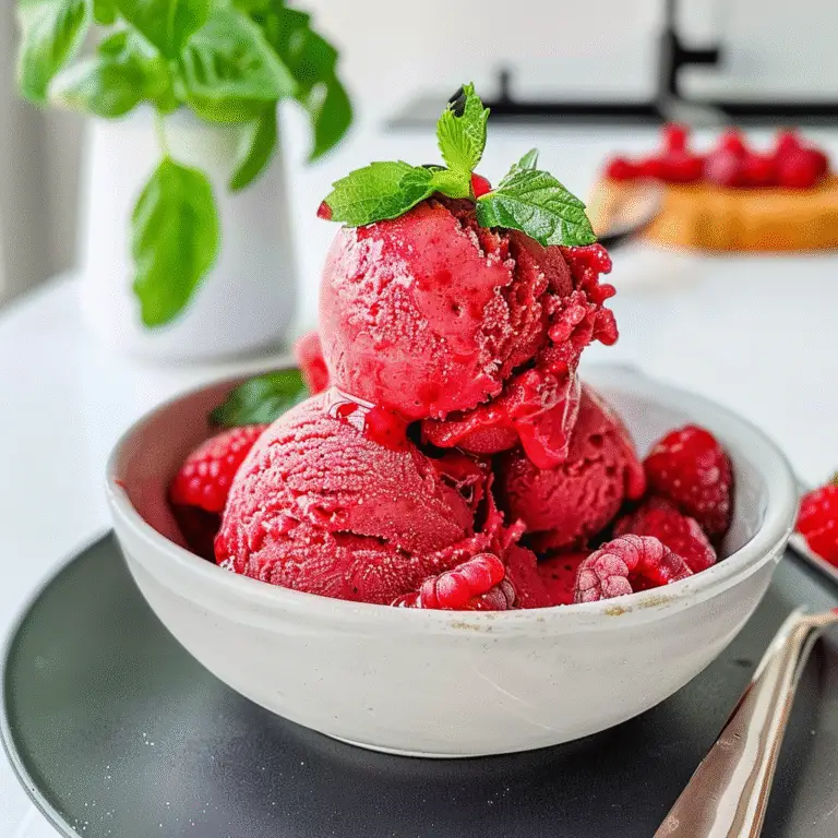 Fresh Raspberry Sorbet