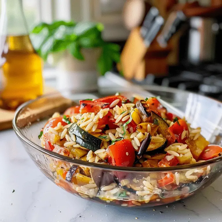 Grilled Vegetable Orzo Salad