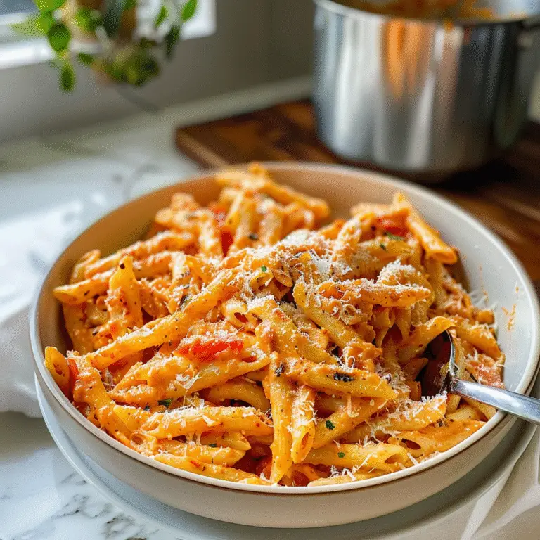 Roasted Red Pepper Pasta Dish