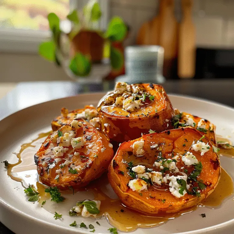 Roasted Sweet Potato Rounds with Honey & Feta