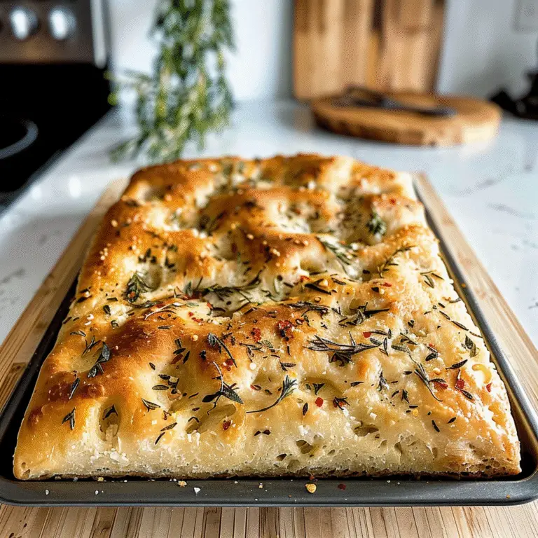 Delicious Focaccia Bread Freshly Baked