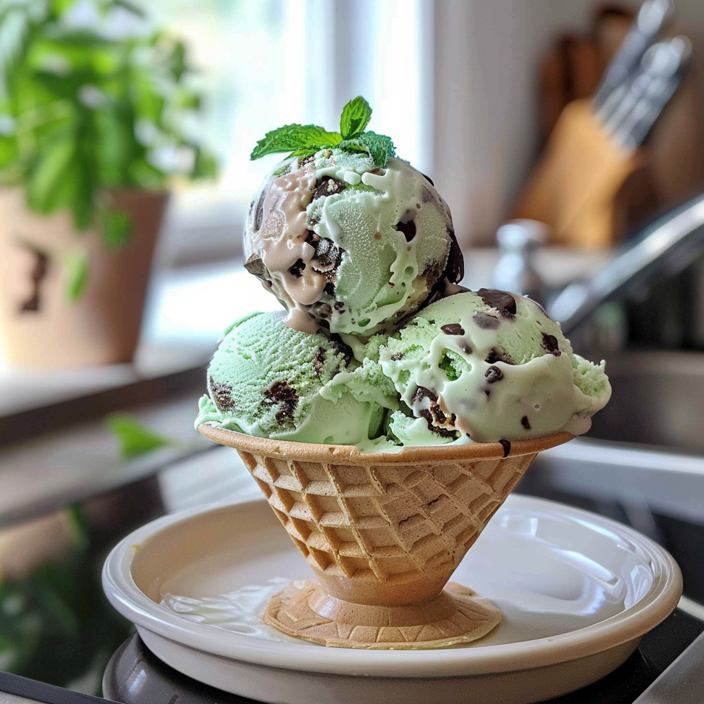 Mint Chocolate Chip Ice Cream