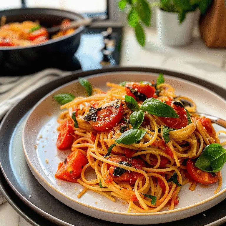Tomato Basil Pasta Dish