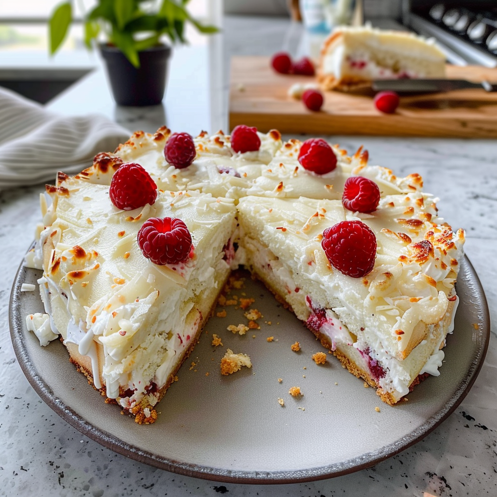 White Chocolate Raspberry Cake
