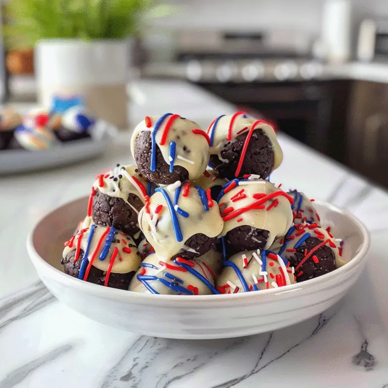 Patriotic Oreo Balls Dessert