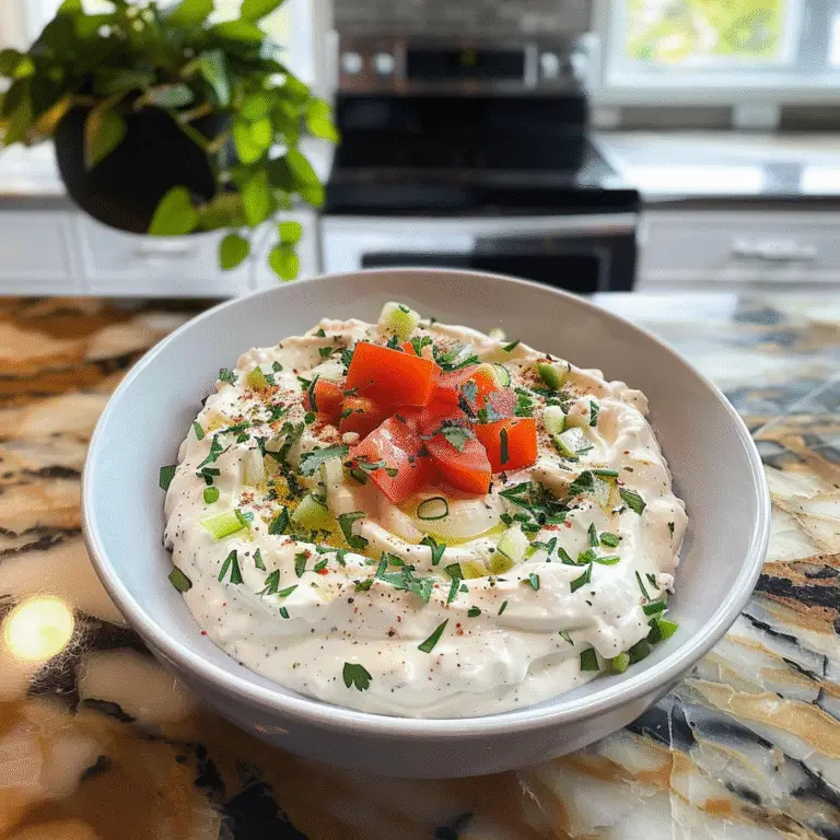 Greek Yogurt Dip in a Bowl
