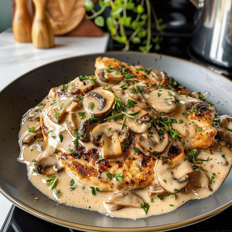 Creamy Mushroom Chicken Dish