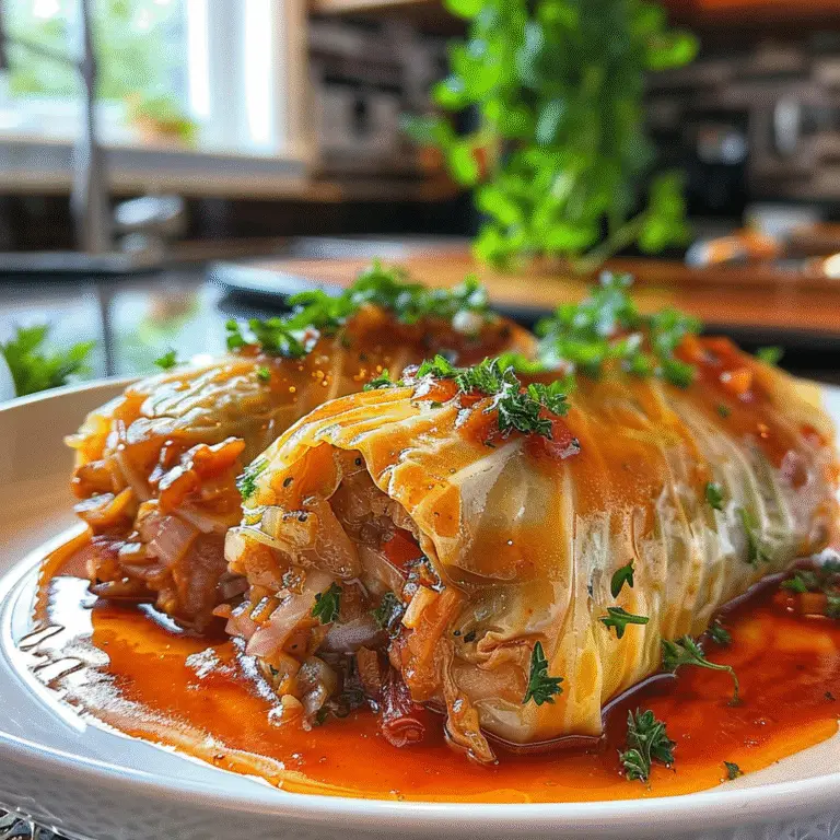 Cabbage Rolls Plated