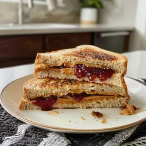 Delicious Peanut Butter and Jelly Sandwich