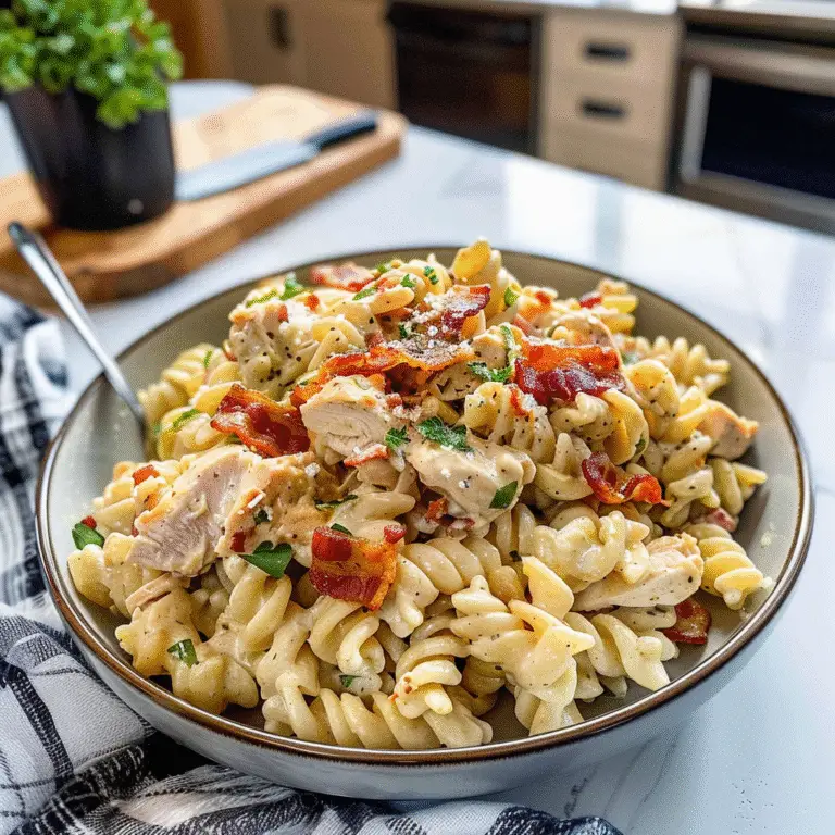 Chicken Bacon Ranch Pasta Dish