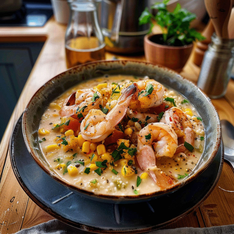 Shrimp and Corn Chowder Dish