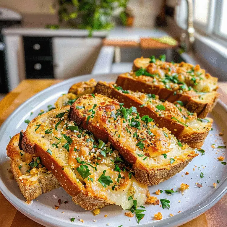 Delicious Garlic Bread with Sliced Bread