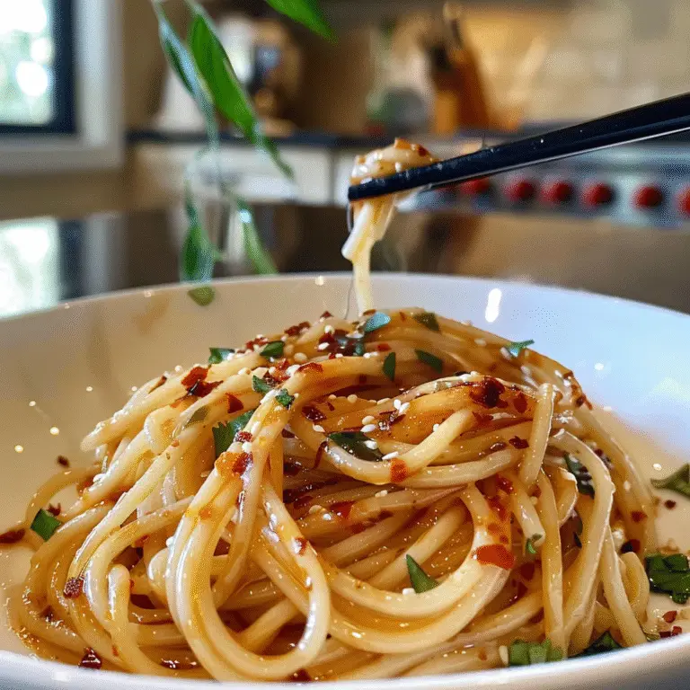 Chili Oil Pasta Dish