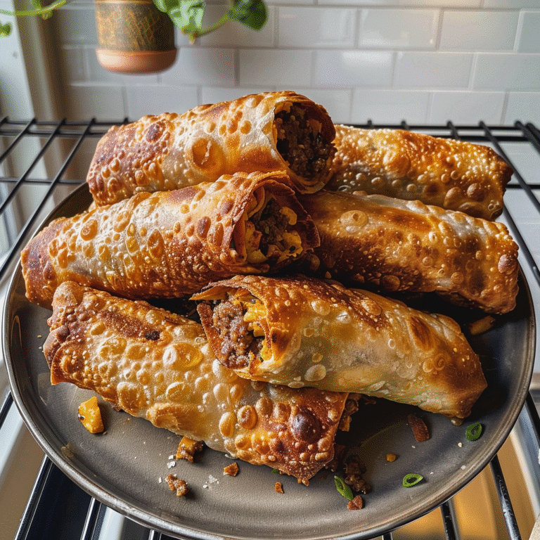 Cheeseburger Egg Rolls